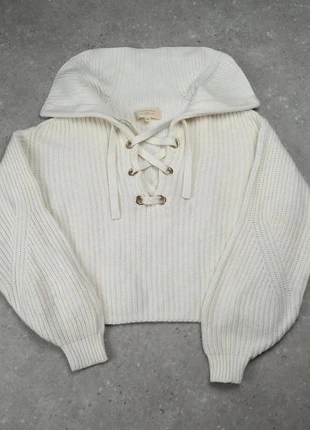 Pull / Sweat crop femme Sézane blanc - Taille XS, merk: Sézane, staat: Heel goed, maat: XS / 34 / 6, € 52,00, € 55,30 inclusief Kopersbescherming Pro
