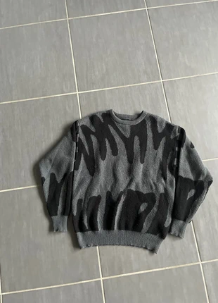Pull sweat noir gris aesthetic y2k homme S vintage knit, brand: Aesthetic, condizioni: Ottime, taglia: S, €30.00, €32.20 include la Protezione acquisti