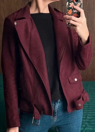 Veste perfecto suédine prune Andy & Lucy, merk: Andy & Lucy, staat: Heel goed, maat: S / 36 / 8, € 19,00, € 20,65 inclusief Kopersbescherming Pro