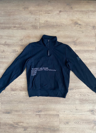 Tommy Hilfiger heren trui | Maat S | Donkerblauw | Quarter zip, marca: Tommy Hilfiger, estado: Muito bom, tamanho: S, €19.50, €21.18 inclui Proteção do Comprador