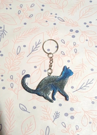 Porte clé chat gris & bleu, marque: Fait Main, état: Très bon état, 1,80 €, 2,59 € Protection acheteurs incluse
