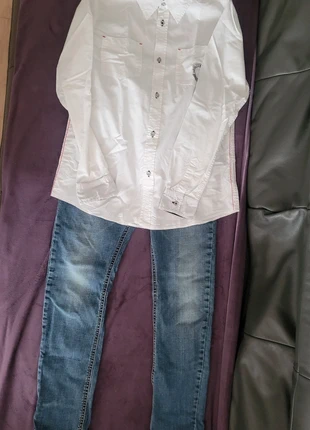 Zwei-Teil Set Jeans und Hemd Bimbus und Mar O'Polo, merk: Marc O'Polo, staat: Heel goed, maat: 12 jaar / 152 cm, € 19,00, € 20,65 inclusief Kopersbescherming