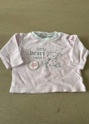 T-shirt nouveau nés rose fille, marca: New Born, estado: Bueno, tamaño: 1-3 meses / 56 cm, 1,00 €, 1,75 € Protección al comprador incluida