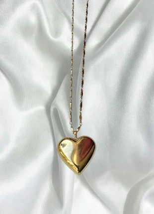 Lange ketting met hart hanger, staat: Nieuw zonder prijskaartje, € 16,00, € 17,50 inclusief Kopersbescherming