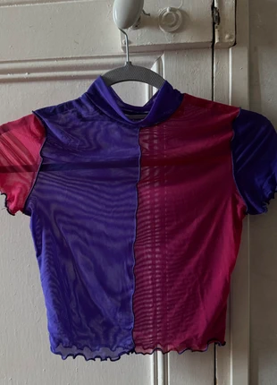 Haut en tissu mesh rose et violet Axcid Shop taille S, état: Très bon état, taille: S / 36 / 8, 3,00 €, 3,85 € Protection acheteurs incluse