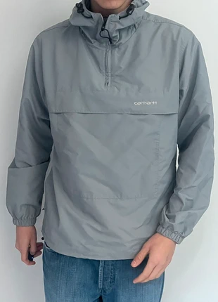 Veste coupe vent Carhartt grise logo brodé taille/S | Jacket Carhartt, merk: Carhartt, staat: Heel goed, maat: S, € 48,00, € 51,10 inclusief Kopersbescherming