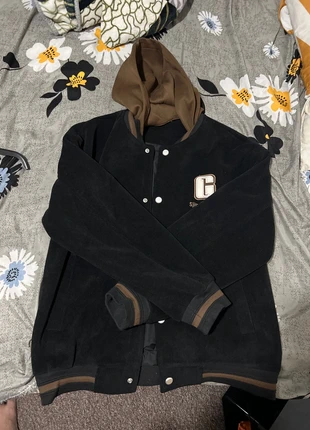 Black corduroy jacket with detachable hoodie, brand: unknown, condition: New without tags, size: M, £5.00, £5.95 includes Buyer Protection