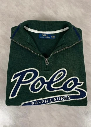 Sweat/pull col camionneur 1/4 zip Polo Ralph Lauren vert vintage coton homme taille XLCode 297N, marca: Ralph Lauren, estado: Bueno, tamaño: XL, 49,00 €, 52,15 € Protección al comprador Pro incluida