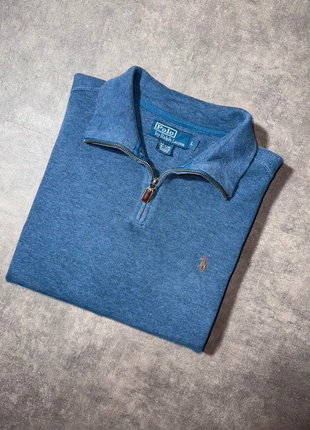 Half zip 1/4 zip col camionneur Ralph Lauren | Taille L | Bleu logo marron clair, marque: Ralph Lauren, état: Très bon état, taille: L, 59,90 €, 63,60 € Protection acheteurs incluse