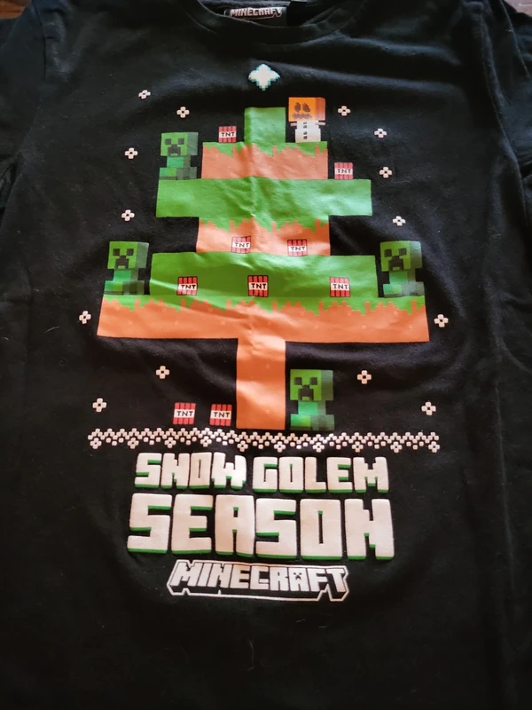 Tee-shirt minecraft Noël - photo numéro 2