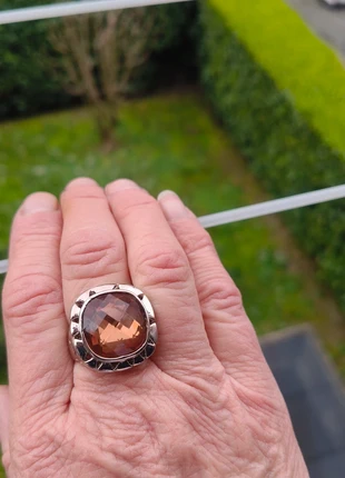Anello metallo con cristallo sintetico marrone, mis 18, état: Bon état, taille: 18,1 mm, 2,60 €, 3,43 € Protection acheteurs incluse
