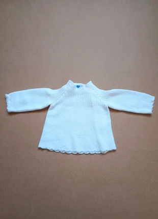 Pull bébé blanc 1 mois des années 80, brand: Clayeux, condition: Very good, size: Up to 1 month / 50 cm, €8.00, €9.10 includes Buyer Protection