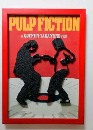 Quadro 3D Pulp Fiction • Fan Art Tarantino dipinta a mano, marque: Pulp Fiction, état: Neuf avec étiquette, 49,00 €, 52,15 € Protection acheteurs (Pro) incluse