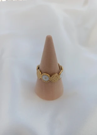 Bague anneau en acier inoxydable ajustable doré résiste à l'eau très tendance, marque: Tendance, état: Très bon état, taille: Ajustable, 6,90 €, 7,95 € Protection acheteurs incluse
