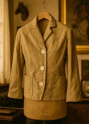 Veste beige – Taille 36 – Fait main – Pièce unique – Style old money, brand: Fait Main, condizioni: Ottime, taglia: S / IT 40 / EU 36, €18.00, €19.60 include la Protezione acquisti