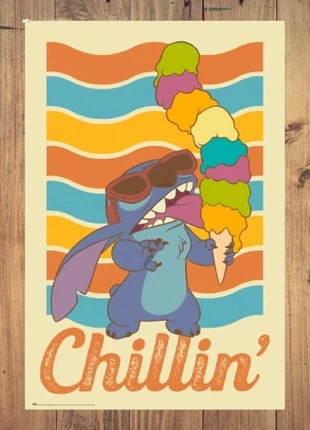 Poster Collector – Stitch “Chillin” 61 x 91 cm – Disney Lilo & Stitch, brand: Disney, condition: New with tags, €8.90, €10.05 includes Buyer Protection Pro