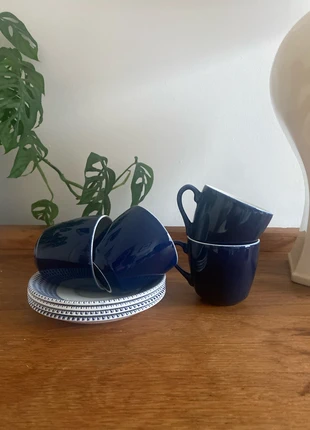 Blue and White teacups and saucers, brand: British Anchor, condition: Good, £8.00, £9.10 includes Buyer Protection