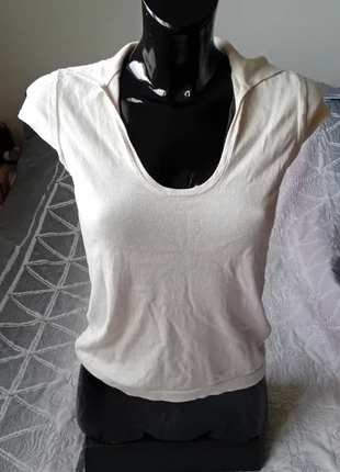 Haut manches courtes Georges Rech en soie et cachemire avec col ouvert crème femme M Georges Rech, brand: Georges Rech, condition: Very good, size: M / 38 / 10, €30.00, €32.20 includes Buyer Protection