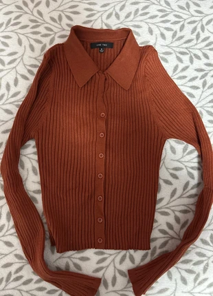 Jersey abotonado naranja amarronado, marque: Love Tree, état: Neuf sans étiquette, taille: M / 38 / 10, 7,50 €, 8,58 € Protection acheteurs incluse