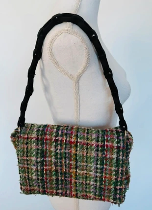 Sac à main épaules tweed vert et multicolore, brand: Tweed, condizioni: Ottime, €15.00, €16.45 include la Protezione acquisti