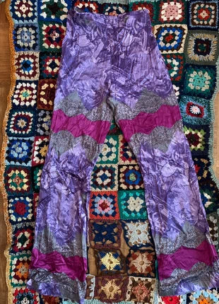 Pantalon en satin coloré, brand: Hippie Chic, condition: Very good, size: S / 36 / 8, €5.00, €5.95 includes Buyer Protection