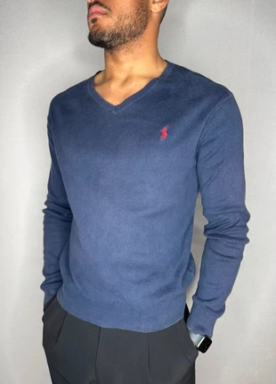 Pull à col V, Ralph Lauren, Bleu Marine, Taille M, merk: Ralph Lauren, staat: Heel goed, maat: M, € 40,00, € 42,70 inclusief Kopersbescherming