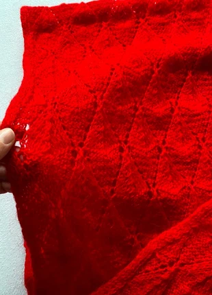 Handmade knitted wrap- around scarf 🧣 Red Yarn, brand: Handmade, condition: New without tags, €20.00, €21.70 includes Buyer Protection