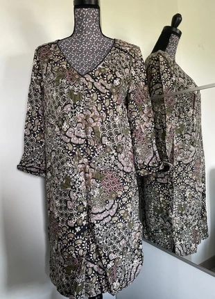 Robe à motifs manches 3/4, merk: Camaïeu, staat: Heel goed, maat: XL / 42 / 14, € 8,00, € 9,10 inclusief Kopersbescherming