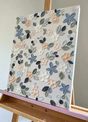 Magnifique toile texturée aux couleurs printanières, marque: Zara Home, état: Très bon état, 110,00 €, 116,20 € Protection acheteurs incluse