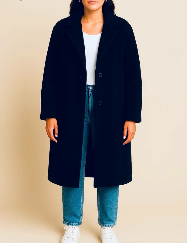 Manteau long noir 36-38 S/M - photo numéro 3