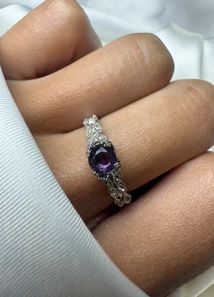 Brand New! Stunning Vintage-Style Silver Ring with Deep Purple Gemstone, brand: vintage inspired, condition: Very good, size: 17.3 mm / N½, £9.00, £10.15 includes Buyer Protection Pro