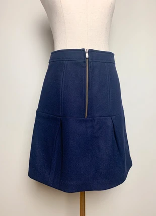 Jupe Mini Ekyog Neuve T.36 (S) - Marine 100% Laine - Fermeture Zippée Devant & Plis, brand: Ekyog, condition: New with tags, size: S / 36 / 8, €29.00, €31.15 includes Buyer Protection Pro