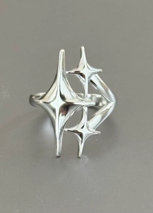 Bague étoilée en acier inoxydable, marque: CHROME, état: Très bon état, taille: Ajustable, 10,00 €, 11,20 € Protection acheteurs incluse