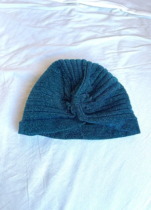 Bonnet turban bleu canard torsadé à noeud vintage, estado: Muy bueno, tamaño: Talla única, 4,00 €, 4,90 € Protección al comprador incluida