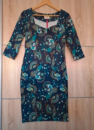 "Proud Peacock" kokerjurk /pencildress - Banned - Maat 36, merk: Dancing Days by BANNED, staat: Nieuw met prijskaartje, maat: S / 36 / 8, € 22,50, € 24,33 inclusief Kopersbescherming Pro