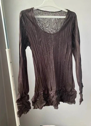 Top sheer tulle transparent marron chocolat, marke: Vintage Dressing, zustand: Sehr gut, größe: S / 36 / 8, 17,00 €, 18,55 € inklusive Vinted-Käuferschutz