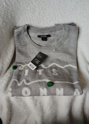 Pull gris Noël, brand: Esmara, condizioni: Nuovo con cartellino, taglia: M / IT 42 / EU 38, €5.00, €5.95 include la Protezione acquisti
