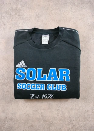 Crewneck / pull ras le cou Adidas Solar soccer club logo brodé - noir - Taille L, merk: adidas, staat: Heel goed, maat: L, € 18,00, € 19,60 inclusief Kopersbescherming