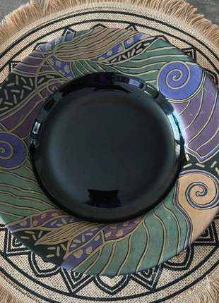 Lot de 5 assiettes creuses vintage marque Arcoroc noir à motifs multicolores, marque: Arcoroc, état: Très bon état, 6,00 €, 7,00 € Protection acheteurs (Pro) incluse