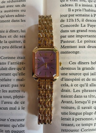 Montre à quartz pour femme rose et dorée, marca: Quartz, estado: Novo com etiquetas, tamanho: Tamanho único, €6.00, €7.00 inclui Proteção do Comprador