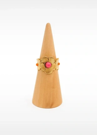 Bague femme nelia doré et rose orange en acier inoxydable ajustable, brand: R. Queen, condition: New without tags, size: Adjustable, €8.00, €9.10 includes Buyer Protection