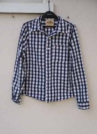 Chemise Hollister blanche & bleue à carreaux - Taille M, brand: Hollister, condition: New without tags, size: M, €10.00, €11.20 includes Buyer Protection