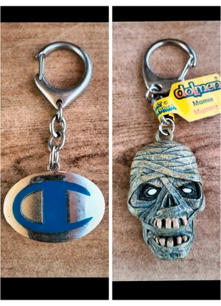 Lot 2 porte clé vintage - Champion + Momie dolperi, brand: Champion, condizioni: Ottime, €18.00, €19.60 include la Protezione acquisti