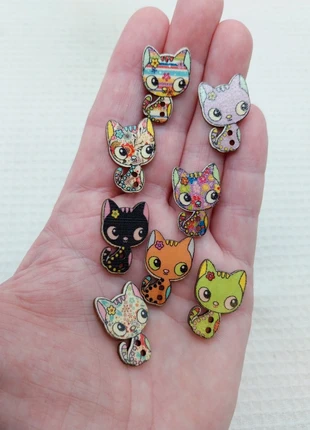 Bouton de couture chat style rétro en bois - 8pcs A0625, marca: Mercerie Syllikan, estado: Muy bueno, 2,25 €, 3,06 € Protección al comprador Pro incluida