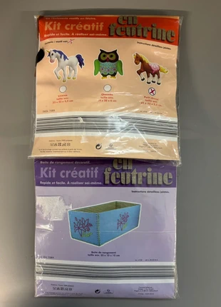 Lot de 2 Kit créatifs en feutrine, staat: Heel goed, maat: Universeel, € 4,00, € 4,90 inclusief Kopersbescherming
