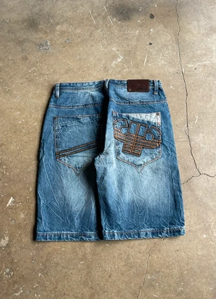Jorts Short Pelle Pelle Jean Logo Brodé Vintage 90’s Hip Hop Bleu Skate Y2K Cyber Jnco Style Baggy, marque: Pelle Pelle, état: Très bon état, taille: W31 | FR 40, 55,00 €, 58,45 € Protection acheteurs (Pro) incluse