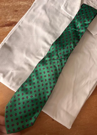 Cravate vert à poids made in Italy pure soie, marca: Vintage Dressing, estado: Muito bom, €5.00, €5.95 inclui Proteção do Comprador Pro