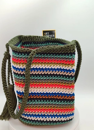 Nouveauté - Sac Macramé Multicolor - 100% Handmade - Pièce Unique, brand: Fabrication Artisanale, condizioni: Nuovo senza cartellino, €59.00, €62.65 include la Protezione acquisti Pro