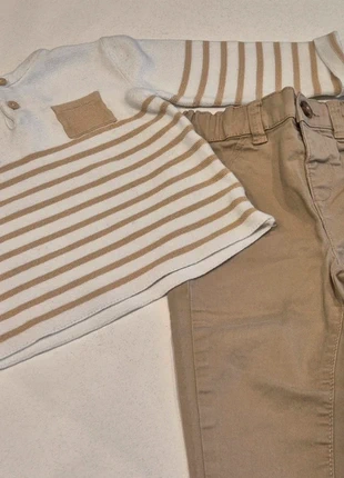 Ensemble marinière beige #kiabi, merk: Kiabi, staat: Heel goed, maat: 12-18 maanden / 80 cm, € 4,00, € 4,90 inclusief Kopersbescherming