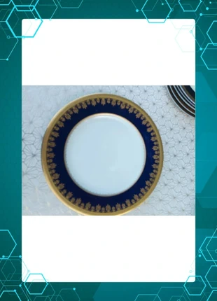 Assiette de présentation Haviland Limoges – bleu cobalt & or – 24,5 cm, brand: Haviland, condition: Very good, €25.00, €26.95 includes Buyer Protection Pro